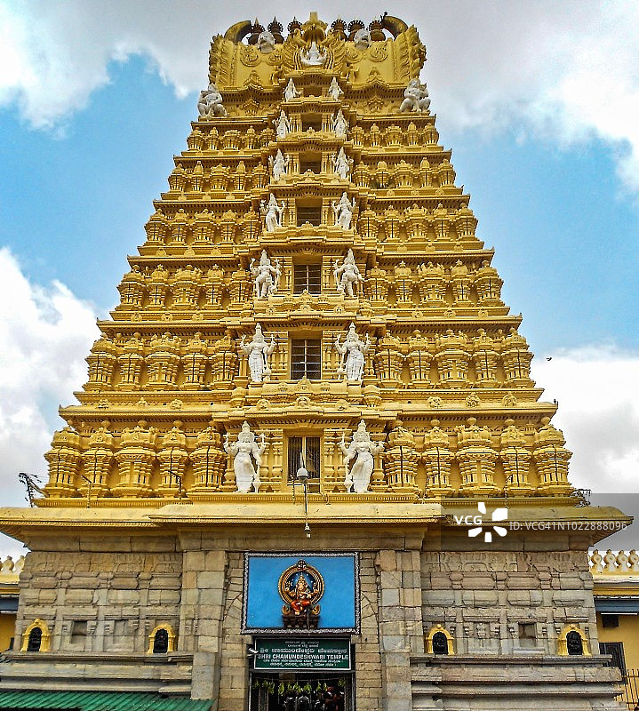 卡纳塔克邦迈索尔的查蒙德什瓦里神庙图片素材