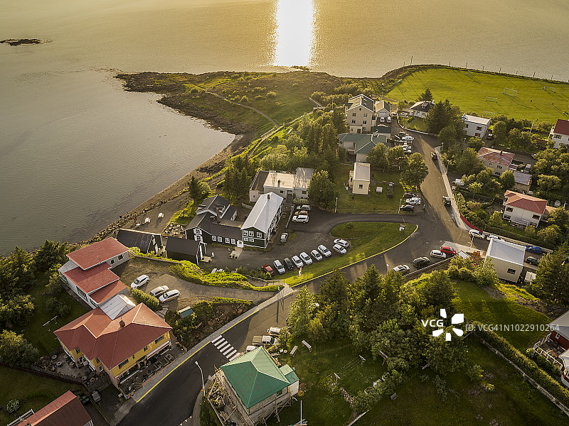 冰岛博尔加内斯航拍图片素材