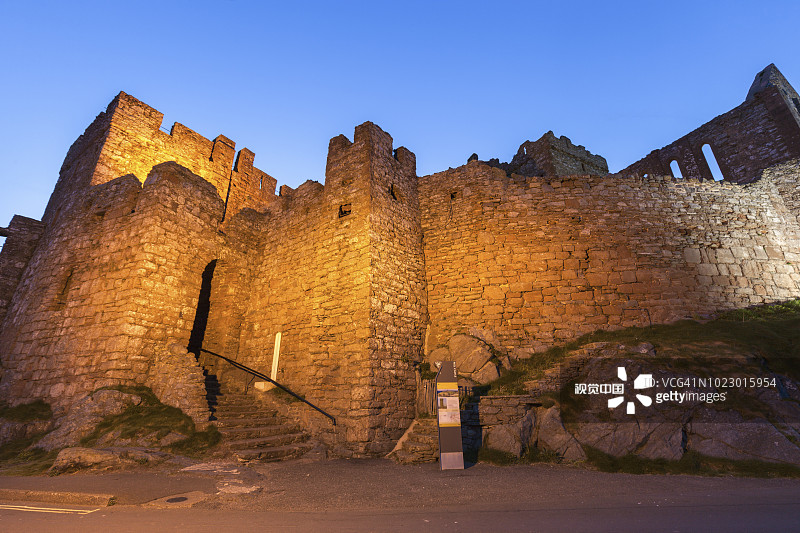 马恩岛皮尔城堡图片素材