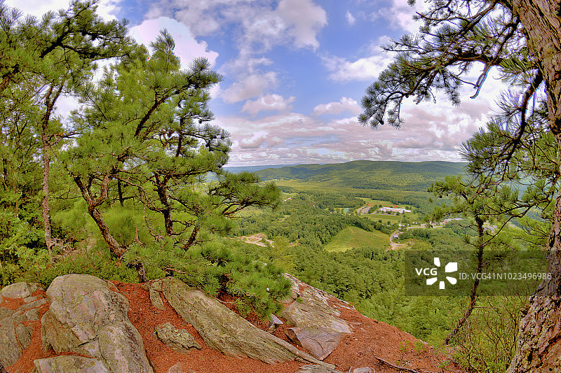 纪念碑山的鱼眼景观图片素材