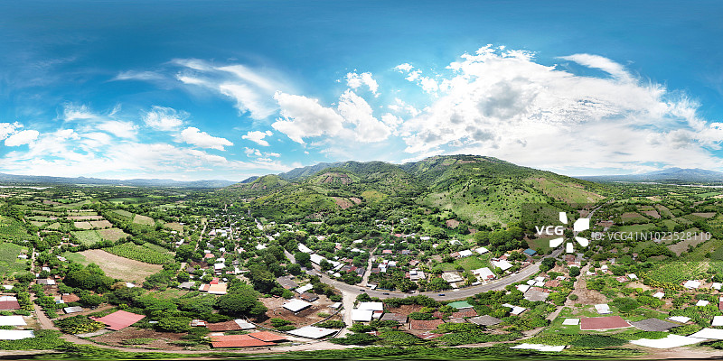 萨尔瓦多如画般自然风光360°全景航拍图片素材
