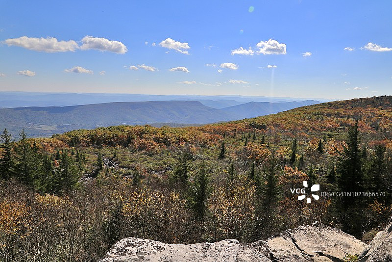 西弗吉尼亚州多莉索兹荒原的风景瞭望台图片素材