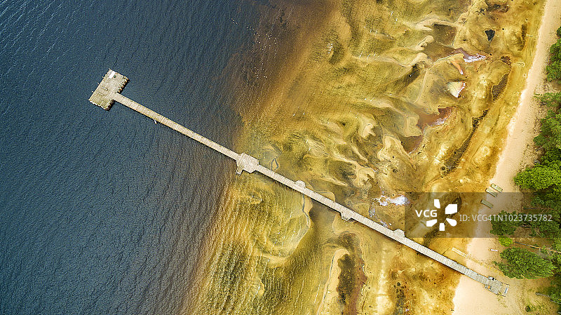 俯瞰栈桥图片素材