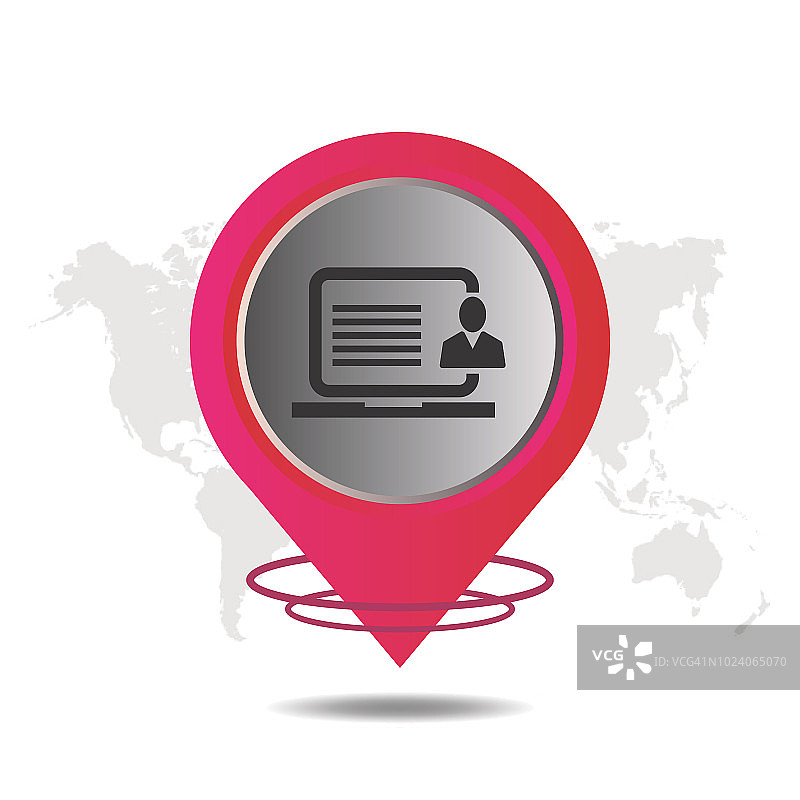 带指针符号的财务经理图标图片素材