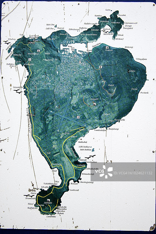 冰岛西人群岛赫马岛地图图片素材