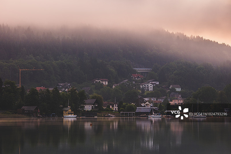 奥地利克拉根福特沃尔特湖图片素材