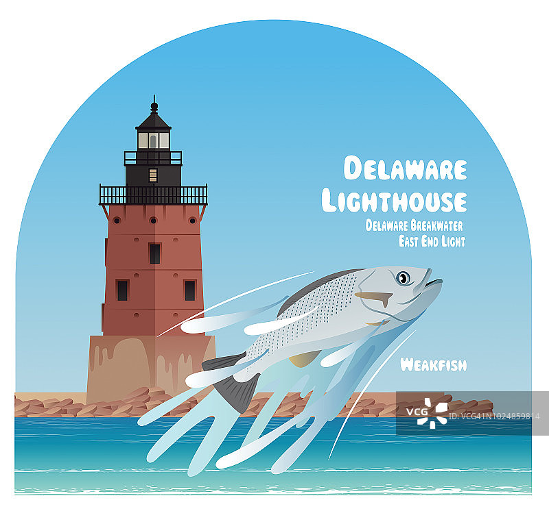 特拉华州东端灯塔图片素材