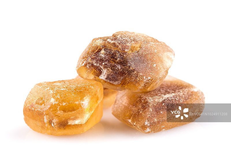 白底焦糖蔗糖块图片素材