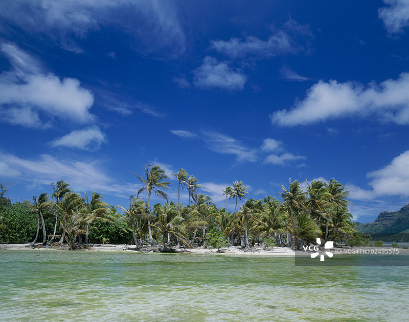 塔希提岛博拉博拉岛的海滩图片素材