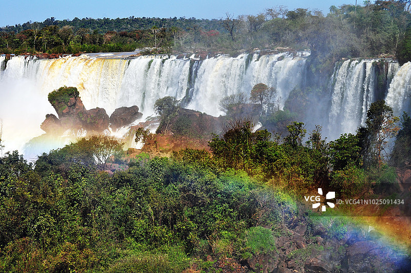 伊瓜苏瀑布与彩虹图片素材