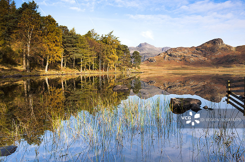 英国湖区国家公园的秋日清晨图片素材