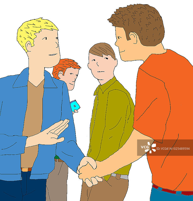 四人会议与对话图片素材