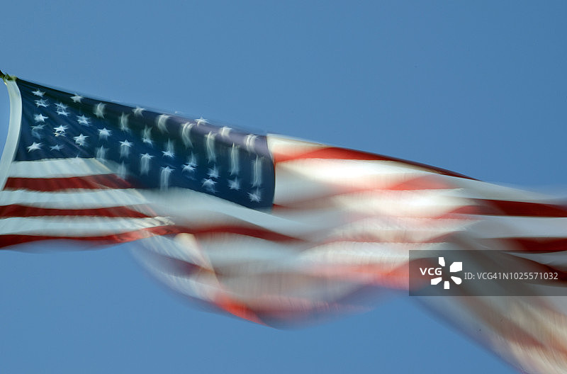 挥舞的美国国旗图片素材