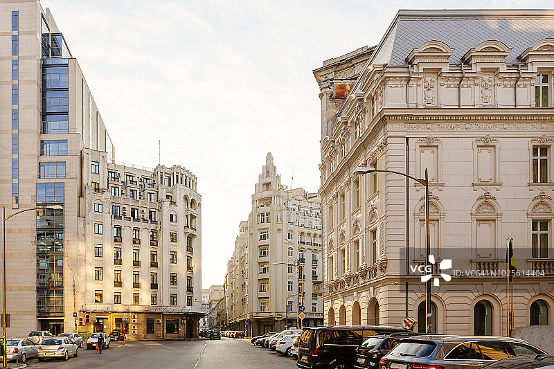 布加勒斯特老城区历史建筑街景图片素材
