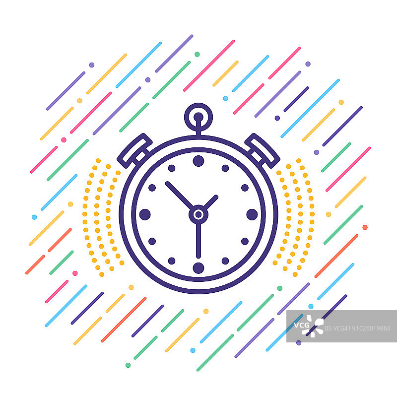 秒表线条图标图片素材