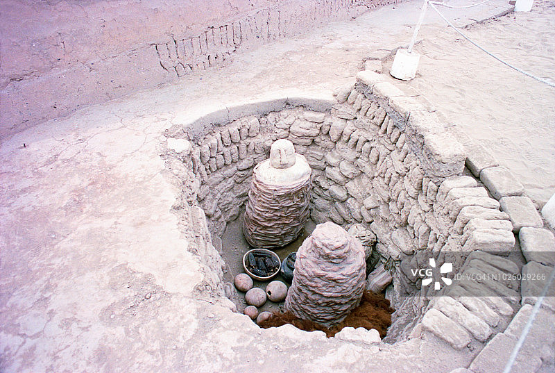 秘鲁利马普克亚纳瓦卡遗址的复制品图片素材