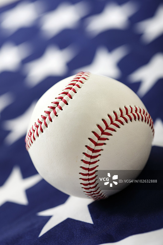 棒球和美国国旗图片素材