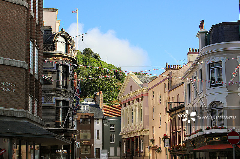 泽西岛圣赫利尔街景图片素材