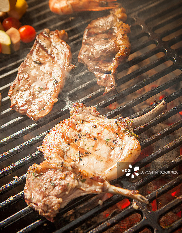 烤羊排牛排图片素材