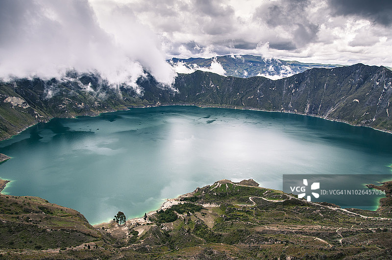 厄瓜多尔基洛托阿火山和科托帕希火山图片素材