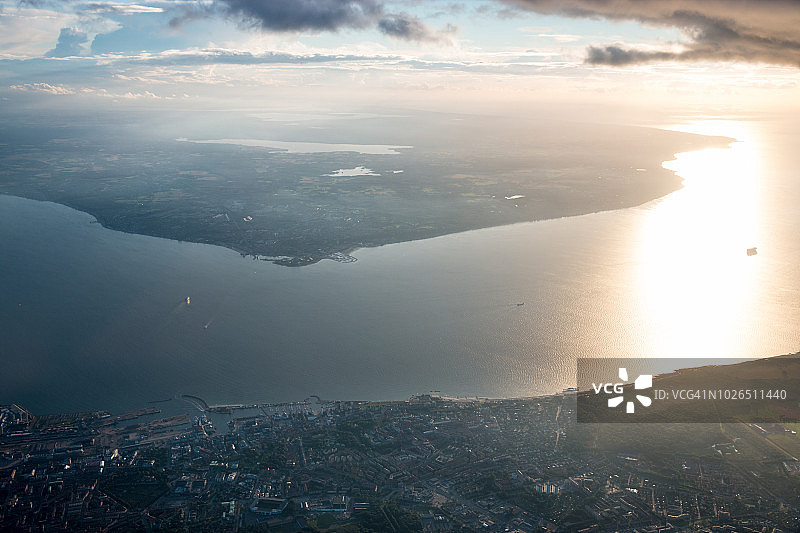 厄勒海峡北端景观图片素材