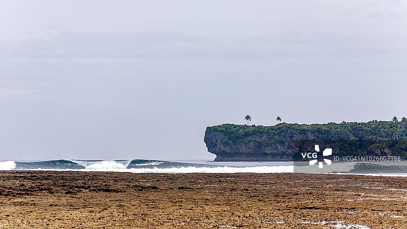 菲律宾东萨马的海洋波浪图片素材