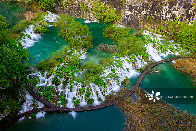 普利特维采瀑布图片素材
