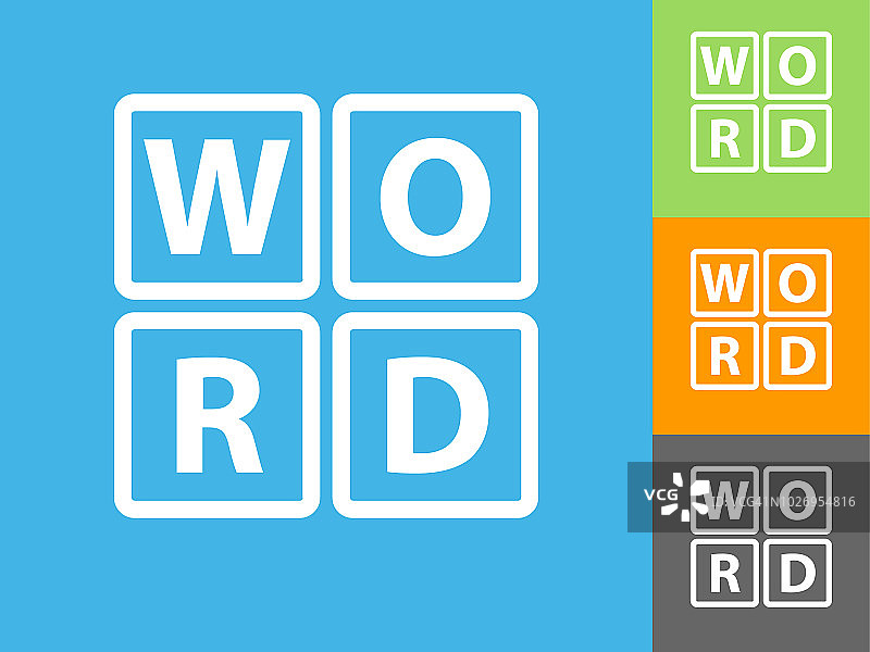 蓝色背景上的游戏扁平图标图片素材