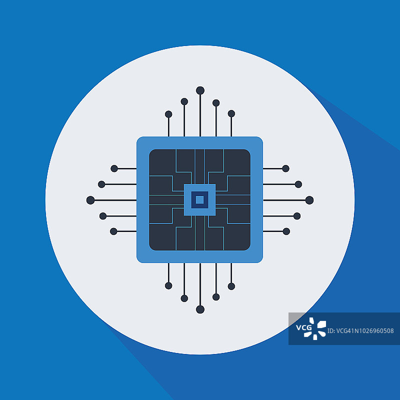 电路板，人工智能概念，矢量图图片素材
