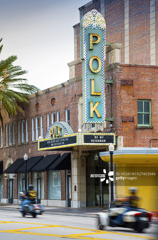 佛罗里达州莱克兰市的波尔克剧院图片素材