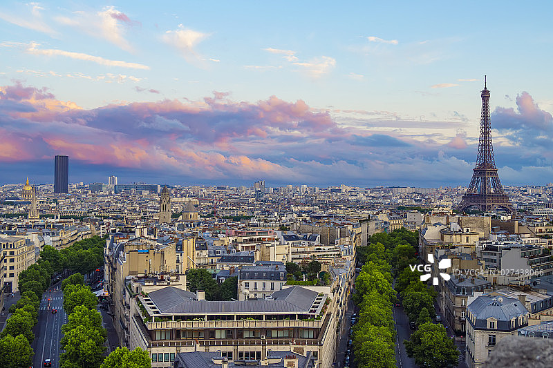 法国巴黎和埃菲尔铁塔景观图片素材