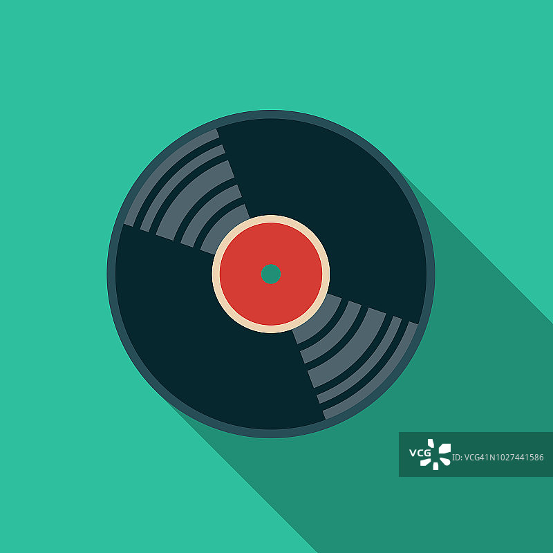 70年代复古唱片扁平风格图标图片素材