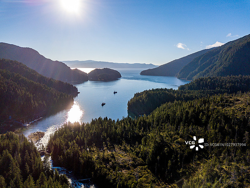 阿拉斯加巴拉诺夫湾航拍图片素材