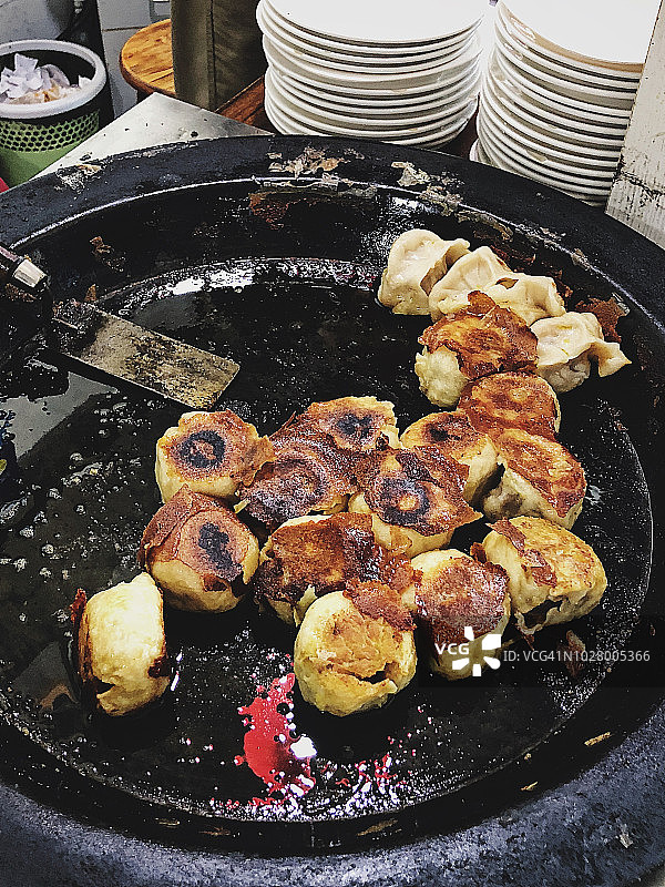 牛肉馅煎包图片素材