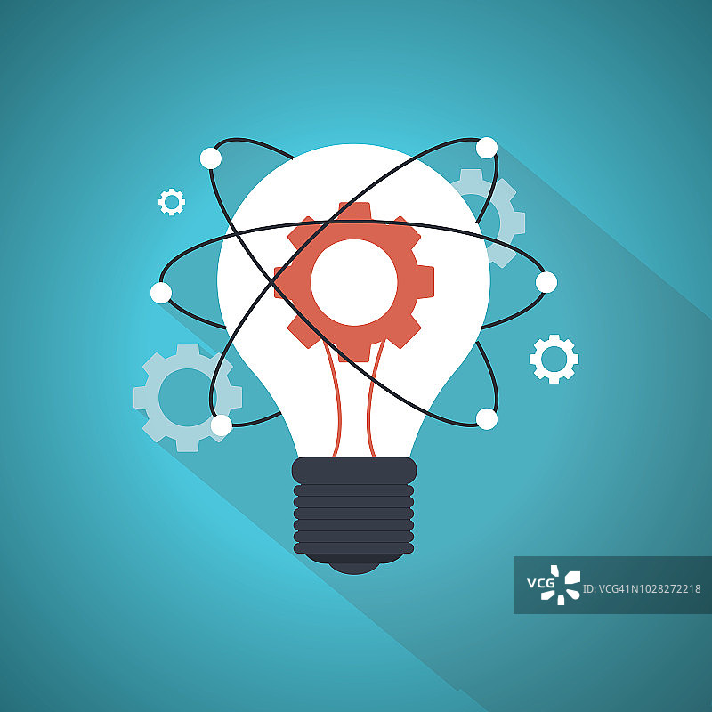 人脑灯泡概念创意图片素材