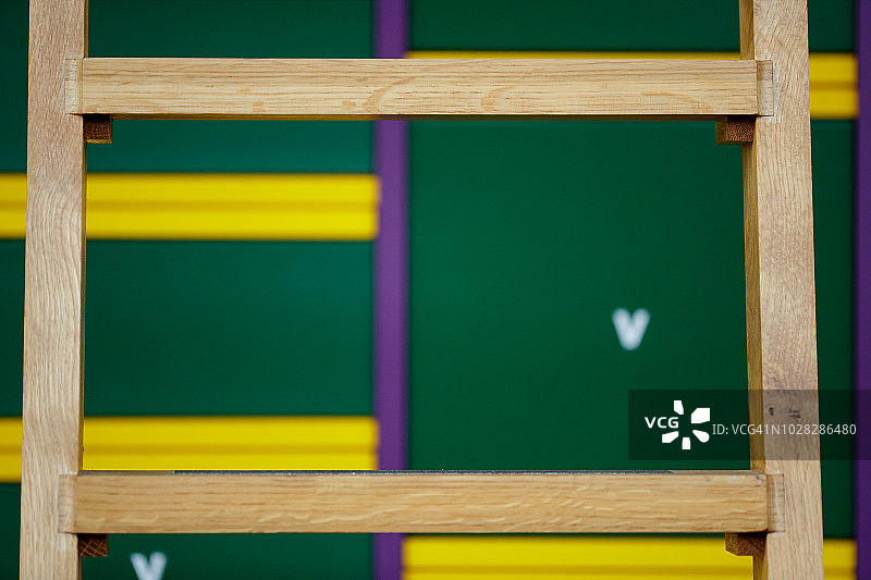 温布尔登锦标赛抽签板旁的梯子图片素材