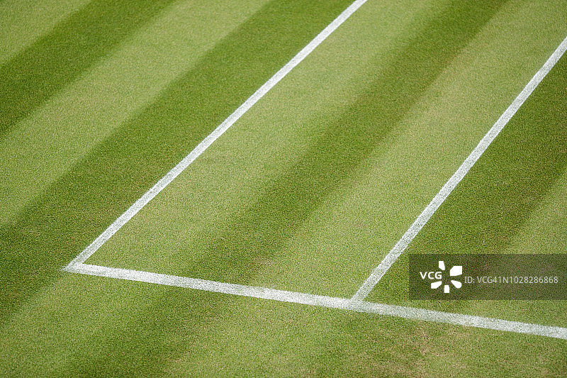 网球场上的球场线图片素材