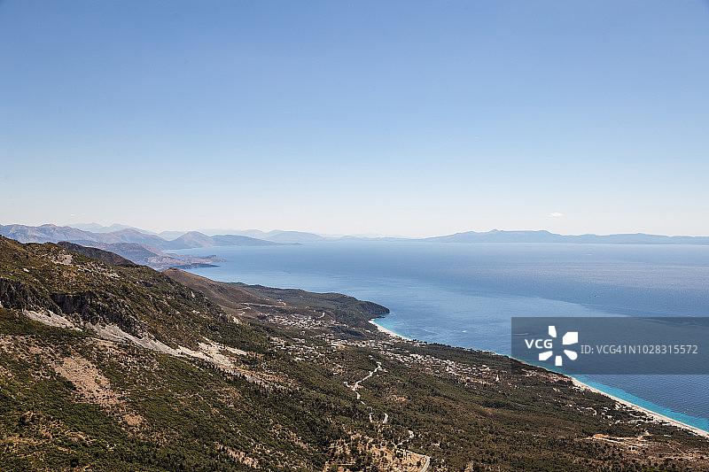 阿尔巴尼亚亚得里亚海南部迷人海岸线图片素材