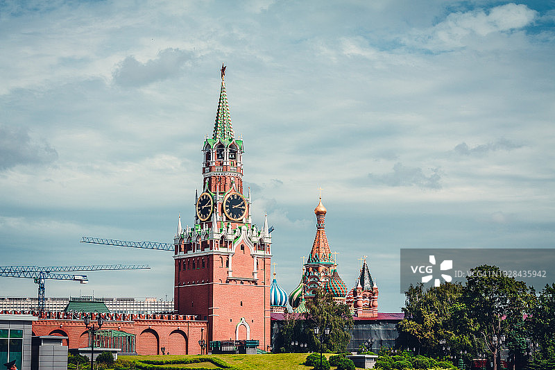莫斯科克里姆林宫的斯帕斯卡亚塔图片素材