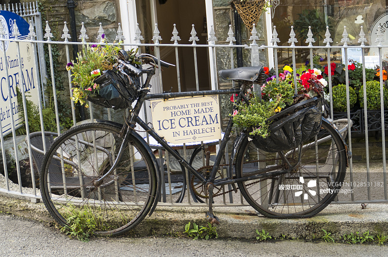 威尔士北部冰淇淋店招牌图片素材