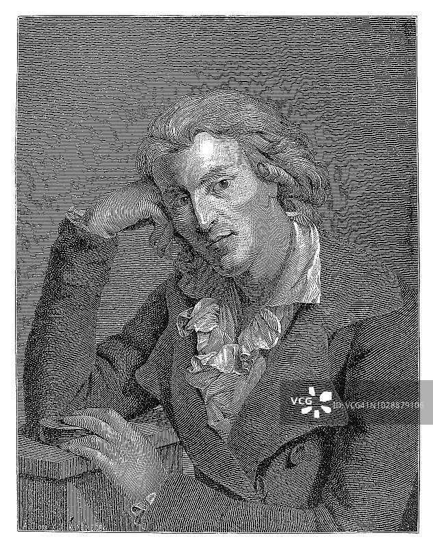 约翰·克里斯托夫·弗里德里希·冯·席勒：德国诗人、哲学家、医生、历史学家和剧作家图片素材