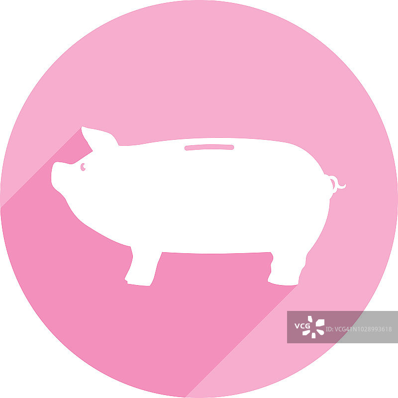 粉色小猪储蓄罐图标图片素材