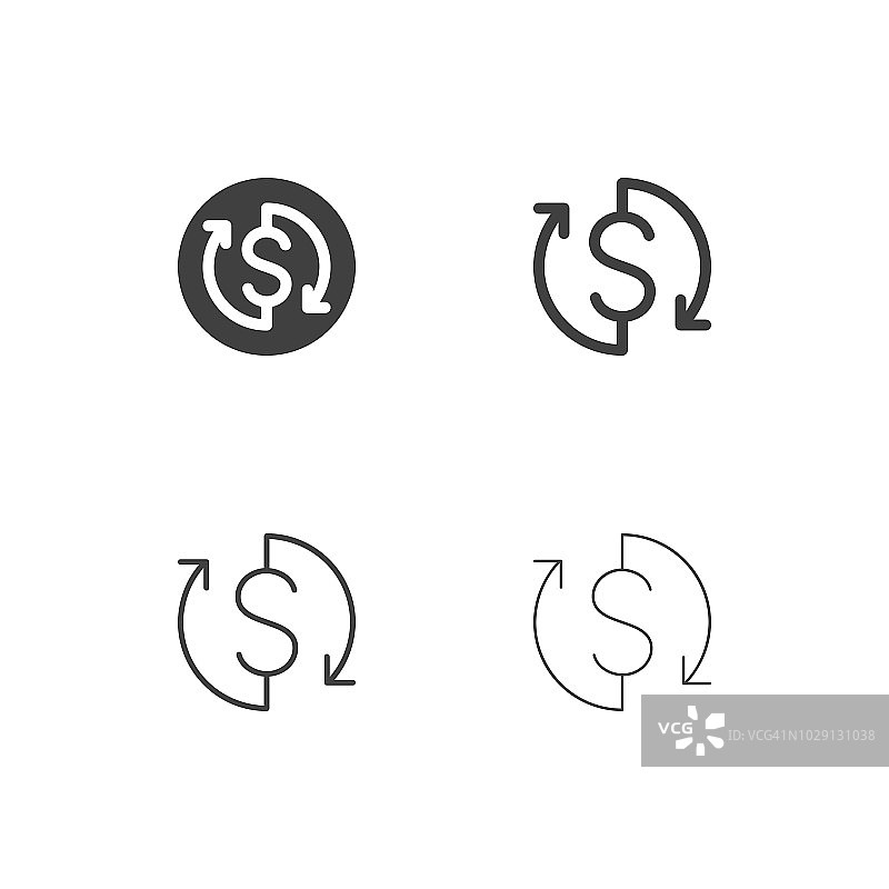 货币兑换图标系列图片素材