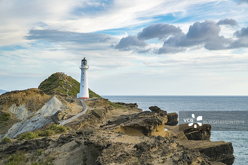Castlepoint 灯塔，新西兰图片素材