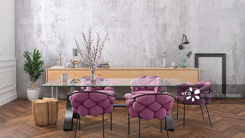 北欧风格公寓餐厅图片素材