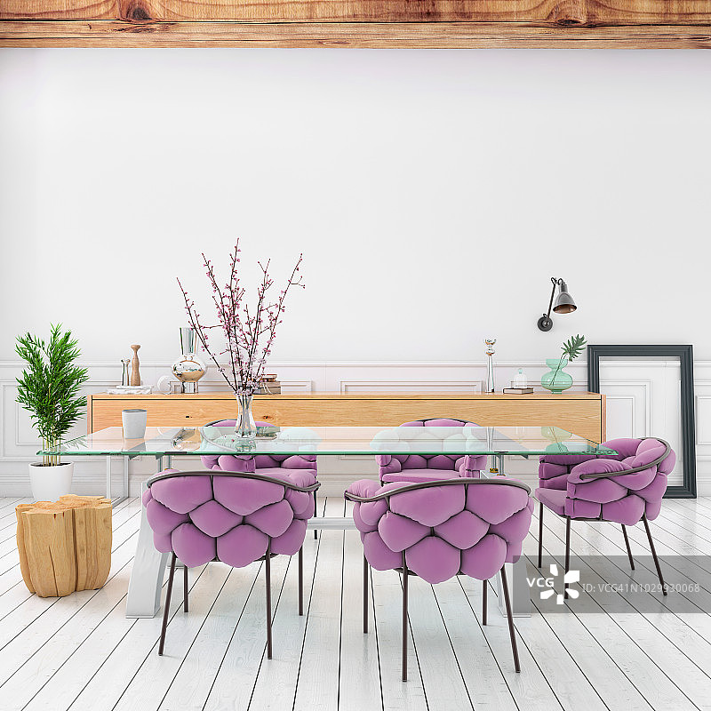 北欧风格公寓餐厅图片素材