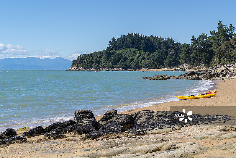 新西兰斯普利特苹果岩海滩图片素材