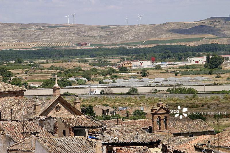 西班牙拉里奥哈的卡拉奥拉村庄图片素材