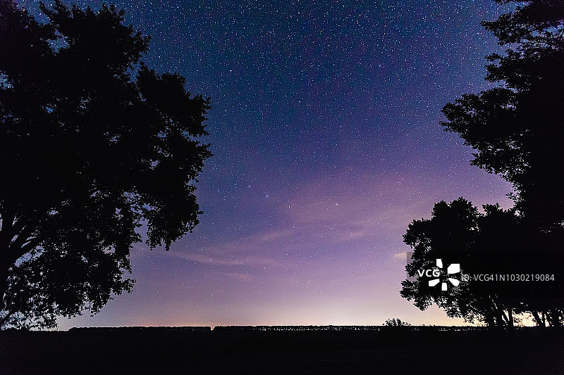 夜空中的北斗星图片素材