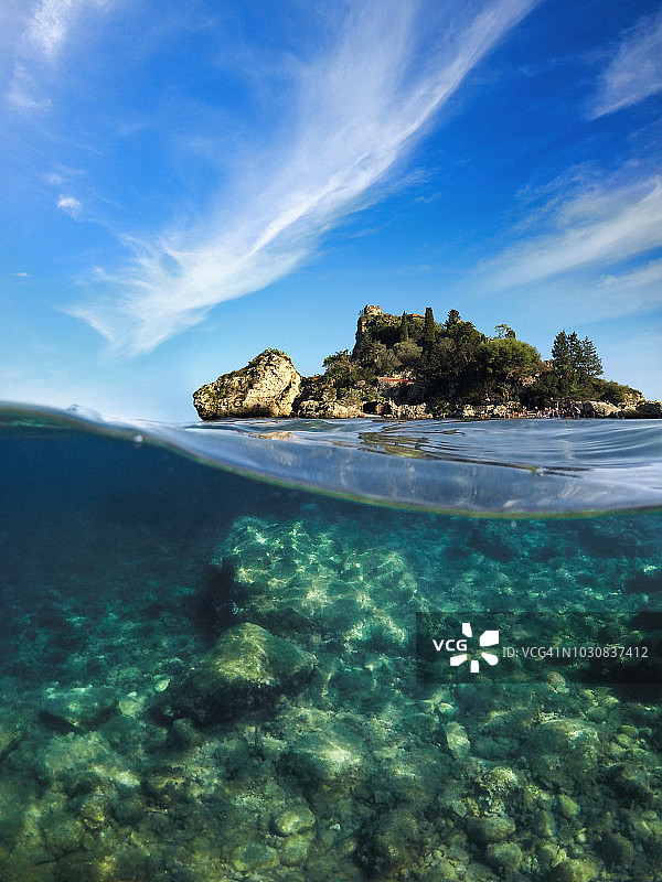 西西里岛陶尔米纳的贝拉岛图片素材